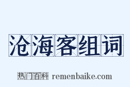 沧海客组词是什么意思的图片